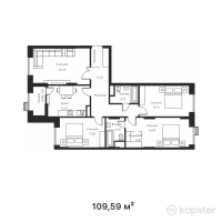 ЖК Aqzam — 4-ком 109.6 м² (от 56,438,850 тг)