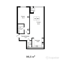 ЖК Silver Hills — 2-ком 98.5 м² (от 59,100,000 тг)