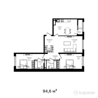 ЖК Mangilik — 3-ком 94.6 м² (от 60,544,000 тг)