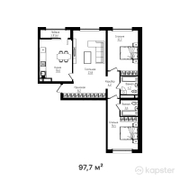 ЖК Mangilik — 3-ком 97.7 м² (от 59,108,500 тг)