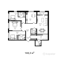 ЖК Mangilik — 4-ком 148.3 м² (от 84,531,000 тг)