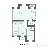 ЖК Argyn — 4-ком 146.6 м² (от 35,184,000 тг)