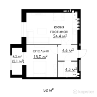 ЖК Орда — 2-ком 52 м² (от 12,740,000 тг)