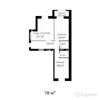 ЖК Орда — 3-ком 78 м² (от 19,110,000 тг)