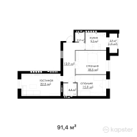 ЖК Орда — 3-ком 91.4 м² (от 25,592,000 тг)