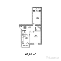 ЖК Каркаралы — 2-ком 68.8 м² (от 17,898,400 тг)