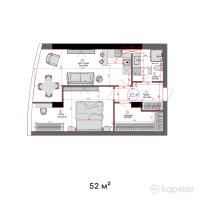 ЖК Blue Waters — 2-ком 52 м² (от 30,680,000 тг)