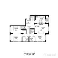 ЖК Bozjyra — 4-ком 113.7 м² (от 41,485,900 тг)