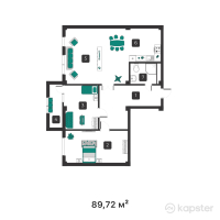 ЖК Janaru — 3-ком 89.7 м² (от 29,607,600 тг)