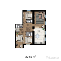 ЖК Astana Premium — 4-ком 203.9 м² (от 55,053,000 тг)