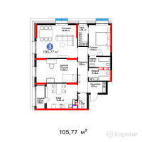 ЖК Nexpo Classic — 3-ком 105.8 м² (от 66,609,715 тг)