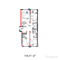 ЖК GreenLine.Tokyo — 3-ком 114.2 м² (от 73,182,970 тг)