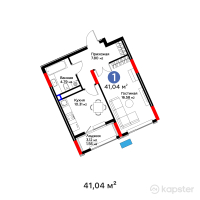 Квартал Capital Park. Emotions — 1-ком 41 м² (от 19,083,600 тг)