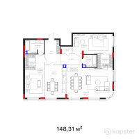 КД Mone — 3-ком 148.3 м² (от 202,443,150 тг)