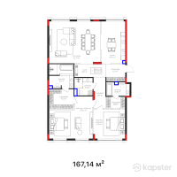 КД Mone — 3-ком 167.1 м² (от 211,836,900 тг)