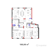 КД Mone — 4-ком 186.7 м² (от 232,578,360 тг)