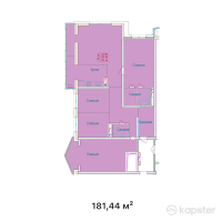 ЖК Apple Residence — 4-ком 181.4 м² (от 134,265,600 тг)