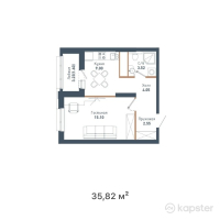 ЖК Sardar Family — 1-ком 35.8 м² (от 12,178,800 тг)