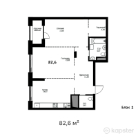 ЖК Central City — 2-ком 82.6 м² (от 49,560,000 тг)