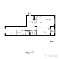 ЖК Central City — 3-ком 91.7 м² (от 55,020,000 тг)