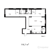 ЖК Central City — 3-ком 116.7 м² (от 70,020,000 тг)