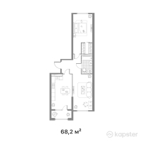 ЖК Ulytau Park — 2-ком 68.2 м² (от 25,234,000 тг)