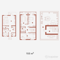 Таунхаусы Panorama Home — 4-ком 155 м² (от 77,500,000 тг)