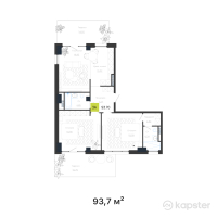 КД Baitas — 3-ком 93.7 м² (от 112,440,000 тг)