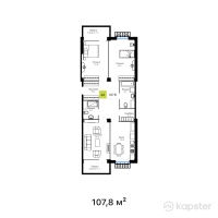 КД Baitas — 4-ком 107.8 м² (от 129,360,000 тг)