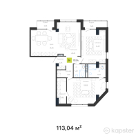 КД Baitas — 3-ком 113 м² (от 135,648,000 тг)