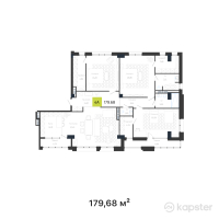 КД Baitas — 4-ком 179.7 м² (от 215,616,000 тг)