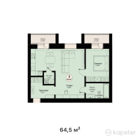 ЖК Amadina — 2-ком 64.5 м² (от 21,285,000 тг)