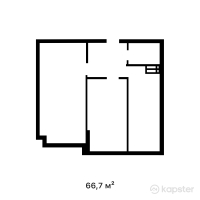 ЖК Асель — 2-ком 66,7 м² (null)