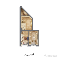 ЖК Sarmat — 2-ком 72.8 м² (от 13,753,530 тг)