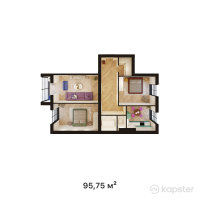 ЖК 7Qazyna — 3-ком 95.8 м² (от 22,980,000 тг)