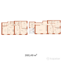 КД Paris — 5-ком 260.5 м² (от 127,640,100 тг)