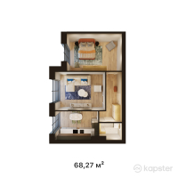 ЖК Manhattan — 2-ком 68.3 м² (от 21,163,700 тг)