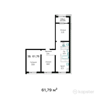 ЖК Maxima City — 3-ком 61.8 м² (от 29,041,300 тг)