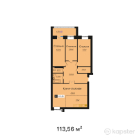 ЖК Береке — 4-ком 113.6 м² (от 38,610,400 тг)