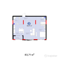 ЖК BIography — 2-ком 83.7 м² (от 110,078,650 тг)