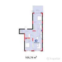 ЖК BIography — 3-ком 105.7 м² (от 139,576,800 тг)