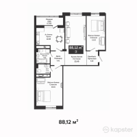 ЖК ӨNER — 3-ком 88.1 м² (от 40,540,000 тг)
