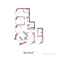 ЖК MoD. Urban — 5-ком 161.8 м² (от 103,377,420 тг)