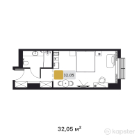 Апарт-отель Turkistan Apartments — 1-ком 32.1 м² (от 20,832,500 тг)