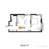 Апарт-отель Turkistan Apartments — 1-ком 47 м² (от 30,530,500 тг)