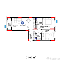 ЖК Aisar — 3-ком 71.7 м² (от 28,237,980 тг)