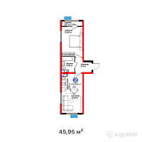 ЖК Arman Qala — 2-ком 46 м² (от 15,990,600 тг)