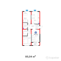 Бигвилль Атамұра — 3-ком 85 м² (от 31,890,000 тг)