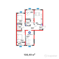 Бигвилль Атамұра — 4-ком 108.5 м² (от 40,683,750 тг)