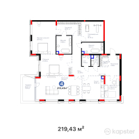 ЖК Akbulak Riviera — 4-ком 219.4 м² (от 351,088,000 тг)